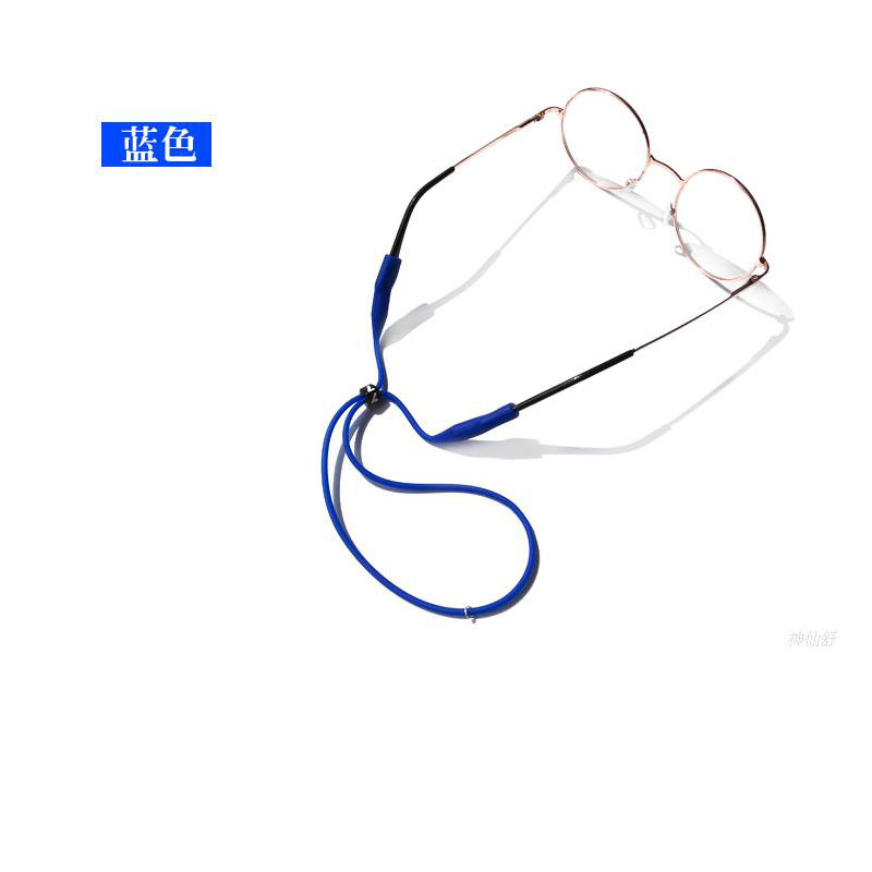 Buckle Silica Gel Glass Cord Athletic Glasses Fixed Children Adult round Head Buckle Silica Gel Glass Cord Glasses Rope