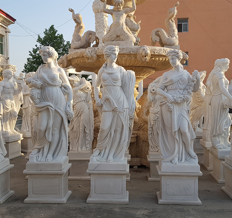 现货 汉白玉四季神雕塑 石雕欧式美女人物 女神雕像 定制款式 094
