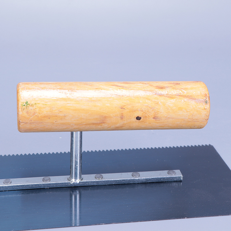 烤蓝锯齿推刀 瓷砖填缝三角锯齿抹子 建筑瓦工木柄锯齿抹泥刀镘刀