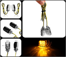 摩托车配件哈雷巡航车小太子改装通用复古迷你LED小转向灯转弯灯