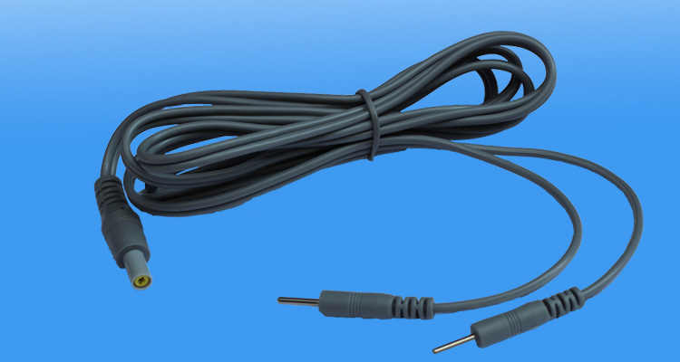 治理疗仪导线4厘安规插双针线电脑中频经络通多功能电疗输出电极