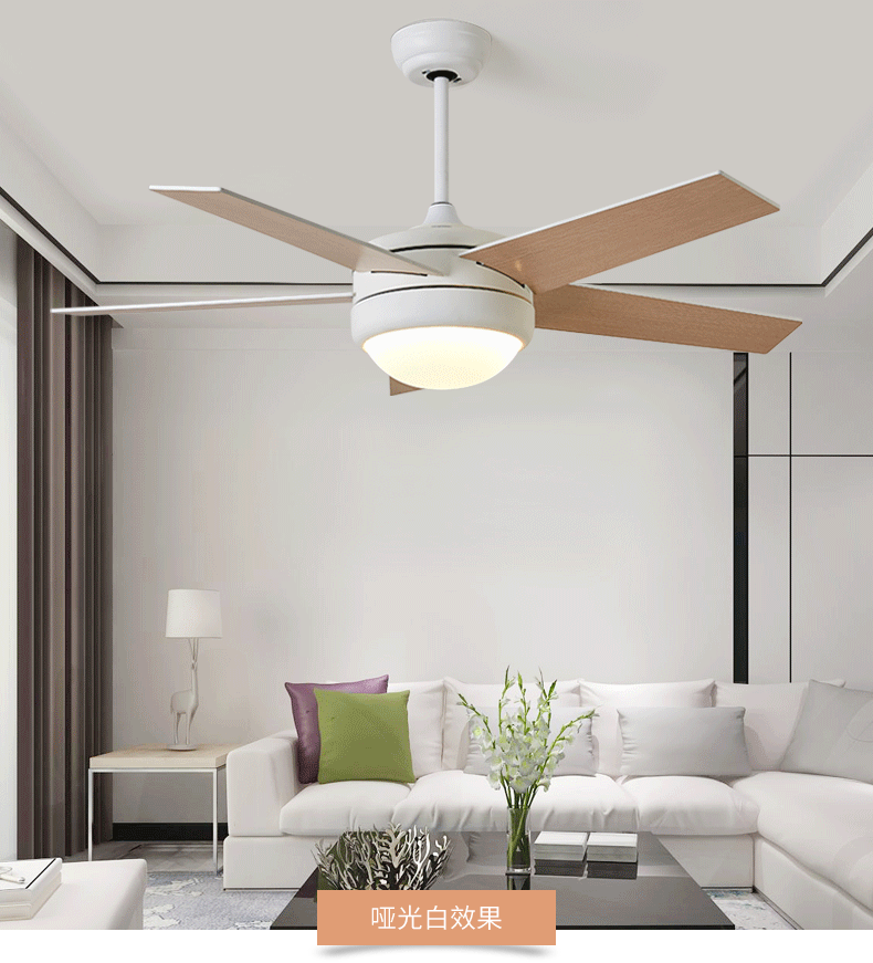 现代简约吊扇灯北欧风扇灯餐厅带电风扇吊灯客厅家用静音风之旅