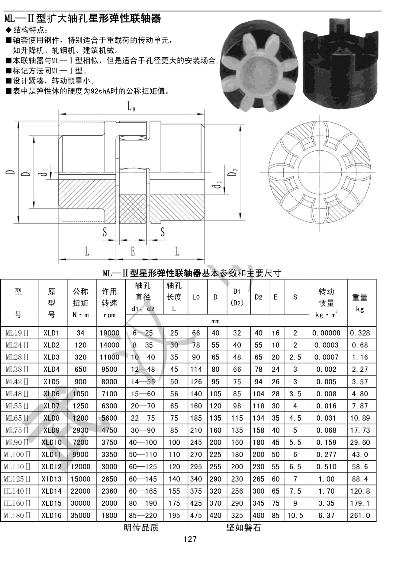 星形联轴器 明传品牌 卓越品质 可接受单件定制
