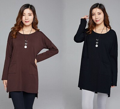 胖妹妹200斤胖mm春装女大码宽松韩版遮肚子打底衫加肥加大t恤上衣