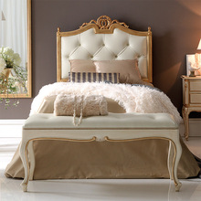 美式雕花实木儿童床简欧风格公主床美式新古典床卧室床