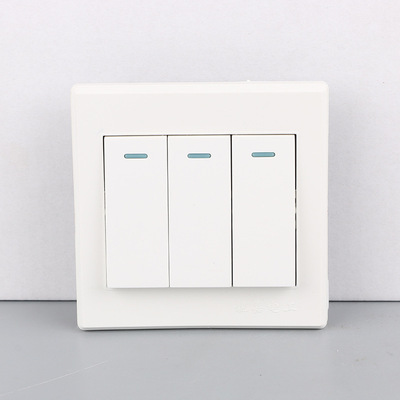 厂家供应酒店新款暗装a6三开双控开关 暗装工程装饰墙壁开关