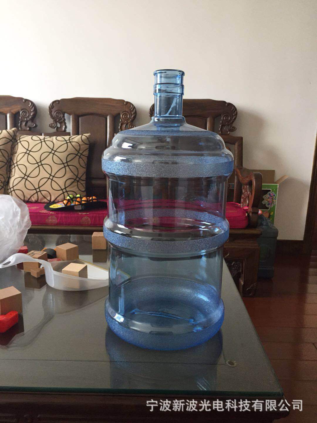 全新pc标准口径纯净矿泉水桶15l饮水机桶装水压口平口纯净水桶瓶