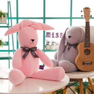 工厂批发陪伴兔公仔毛绒玩具网红兔子布娃娃生日礼物网店一件代发
