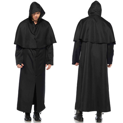 万圣节成人服装男cospaly巫师袍死神披风衣服男巫巫婆演出服装
