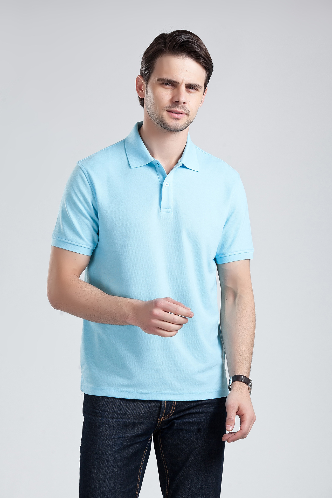 polo衫男2019年新品男士短袖t恤纯棉多色男短袖衫美式休闲男上装