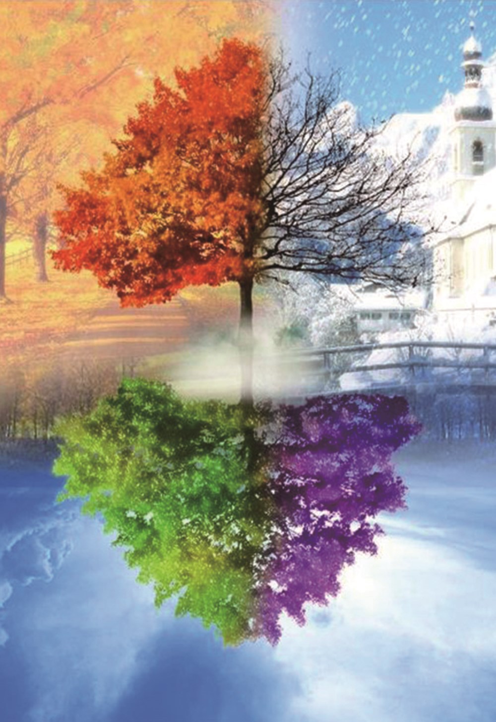 新款 十字绣5d钻石画 亚马逊速卖通 风景款 春夏秋冬 厂家代发