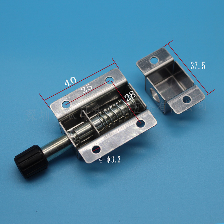 dk611不锈钢按钮式自动弹簧插销 工业搭扣开关动力配电箱机柜门锁