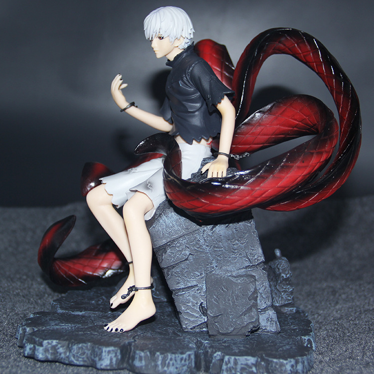 动漫手办批发 双头 眼罩喰种 金木研 坐姿 盒装手办