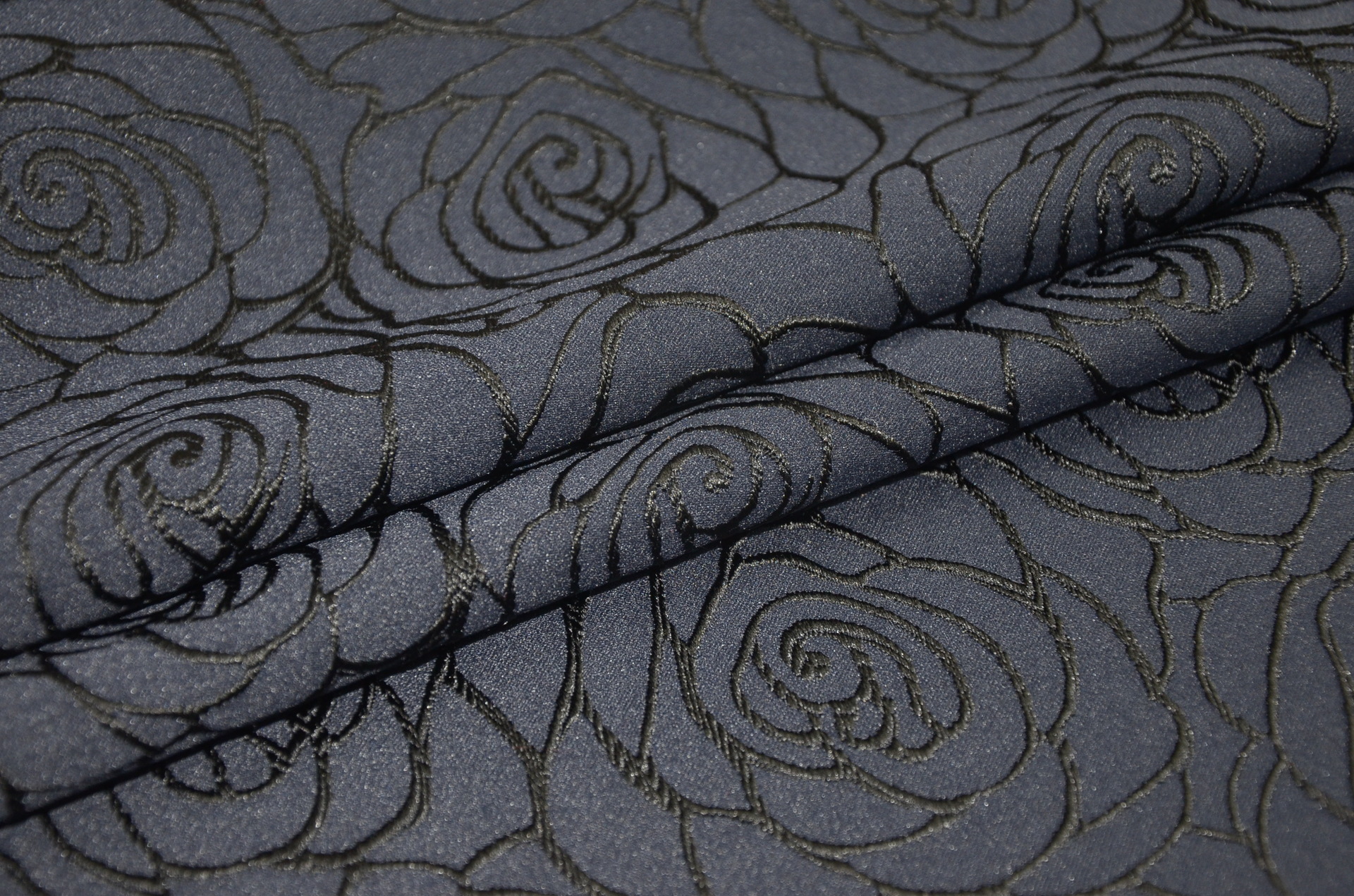 梭织高密立体提花 多色大朵玫瑰花连衣裙旗袍中国风面料厂家直销