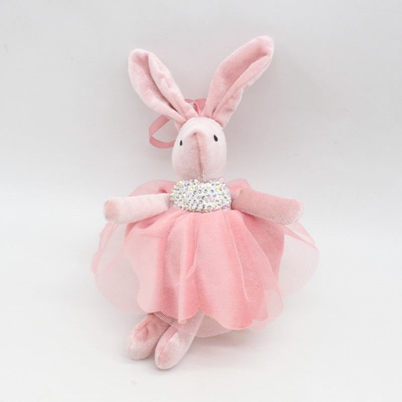 软陶泥镶钻许愿兔公仔韩国绒蕾丝纱裙兔钥匙扣包挂件毛绒玩具礼品