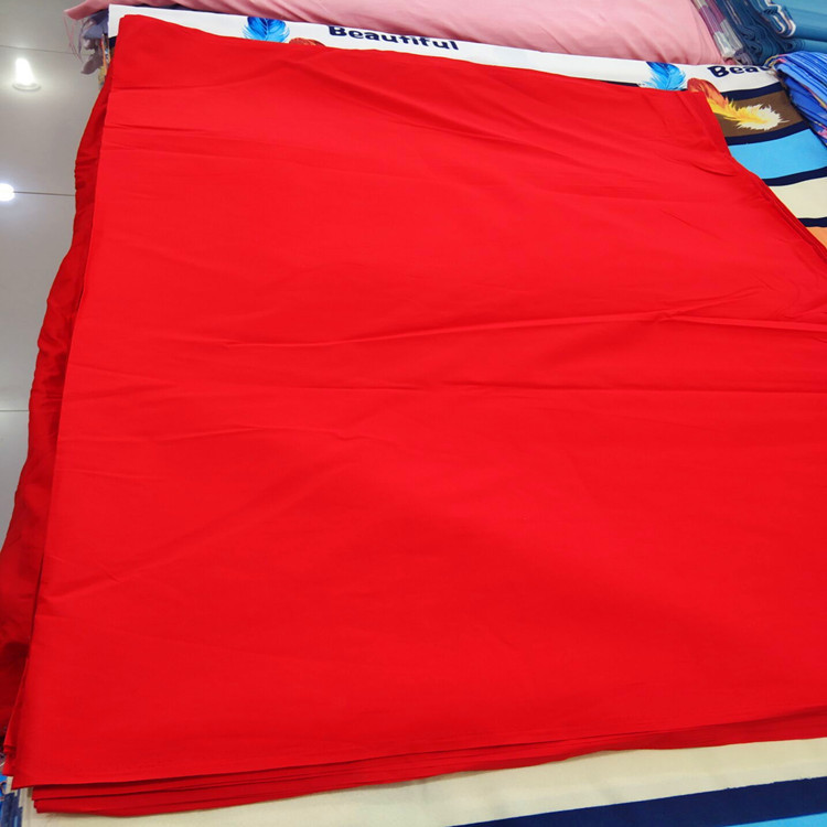 批发红布纯棉大红布料 婚庆喜事民俗红领巾加密红棉布 1.1米宽