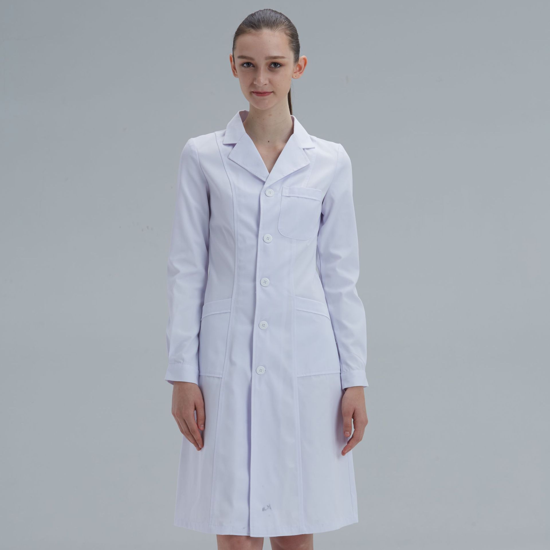 长袖白大褂加厚男医生棉学生白大衣 女实验室面粉厂食品厂工作服