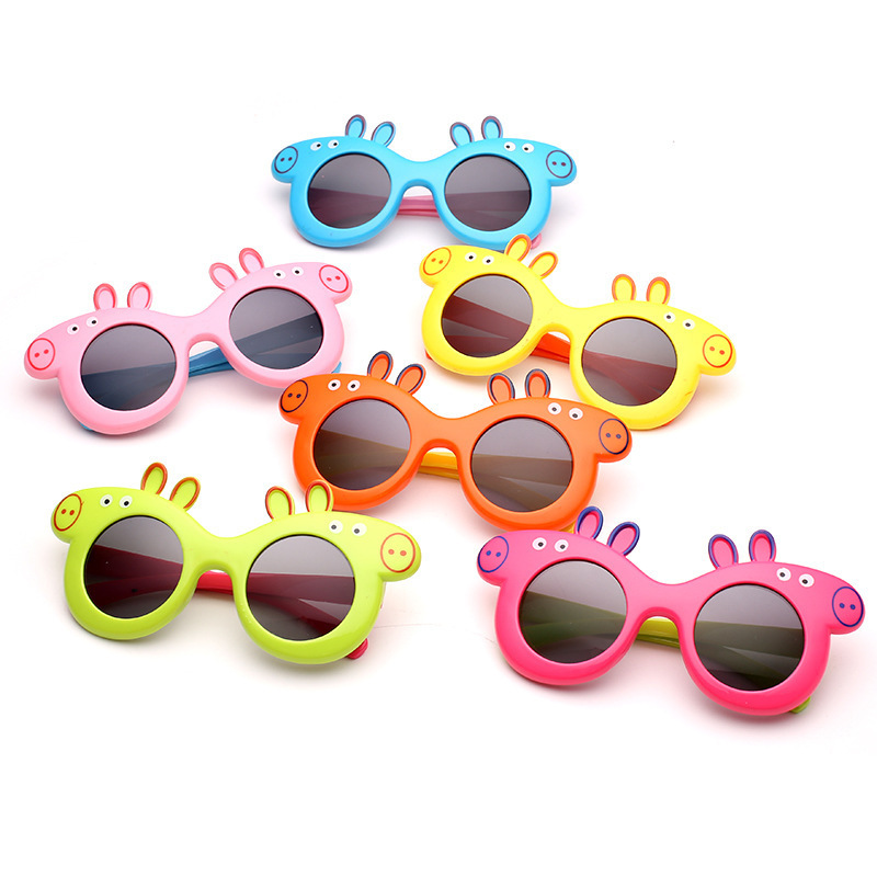 新款时尚潮流儿童眼镜卡通动物造型儿童太阳镜9191现货批发