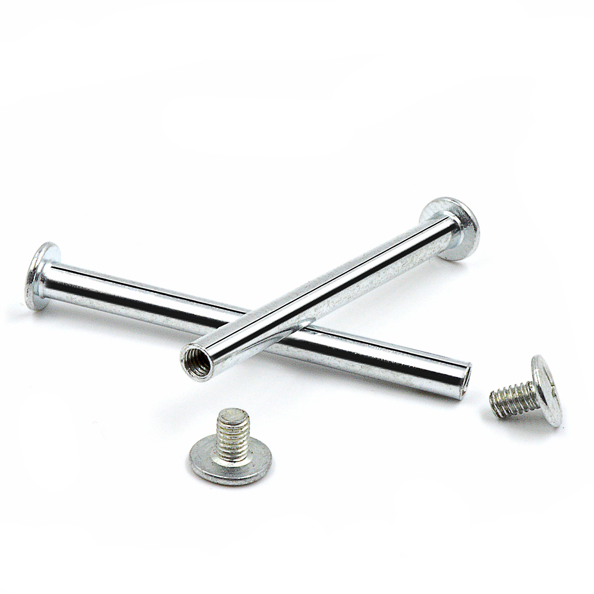 镀白子母铆钉 平头 m4长度5-150mm 账本钉 配套子母铆钉文具钉