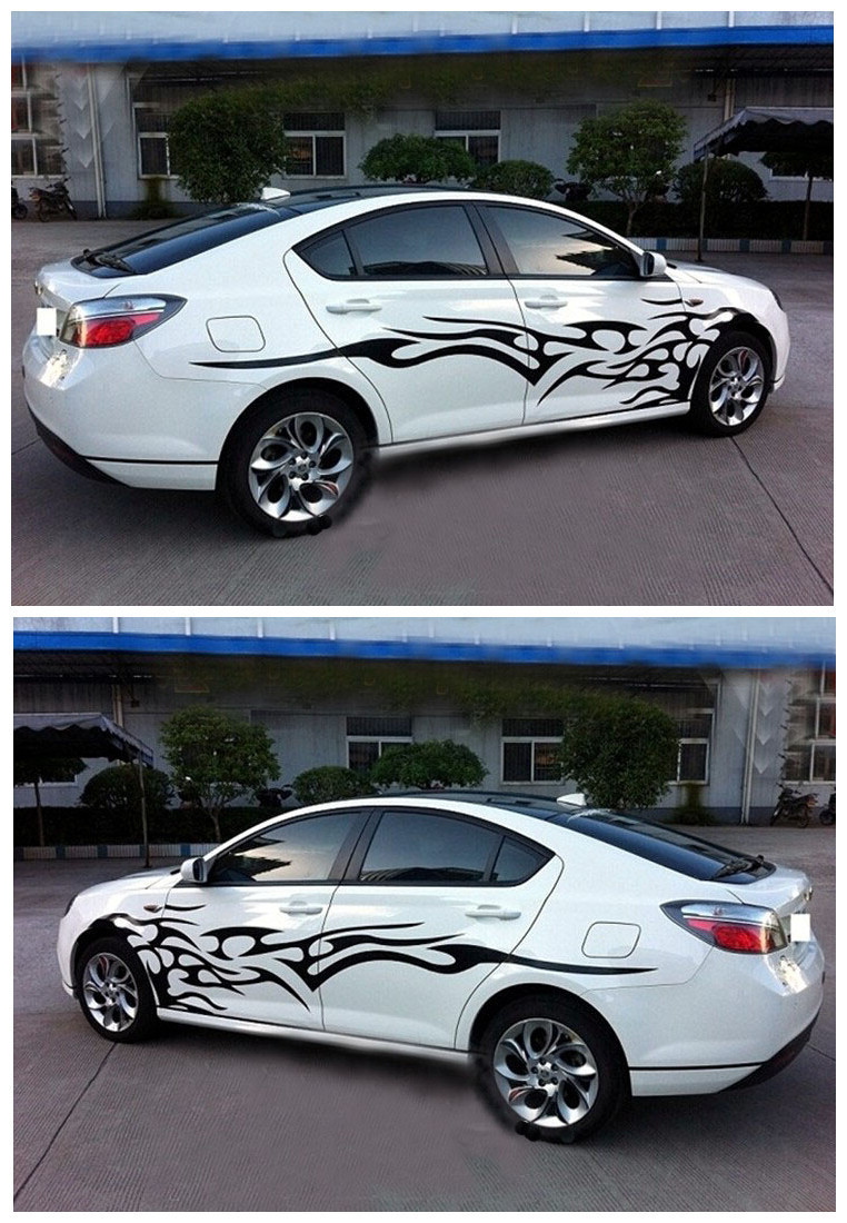 汽车改装火焰元素图腾装饰贴全身拉花车身整车贴纸
