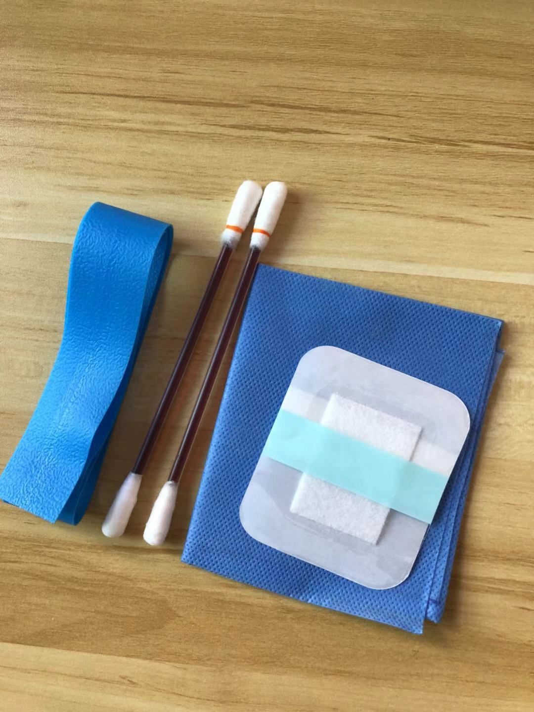 【龙虎】批发一次性采血包包含棉签止血带采血贴透气吸水性垫巾