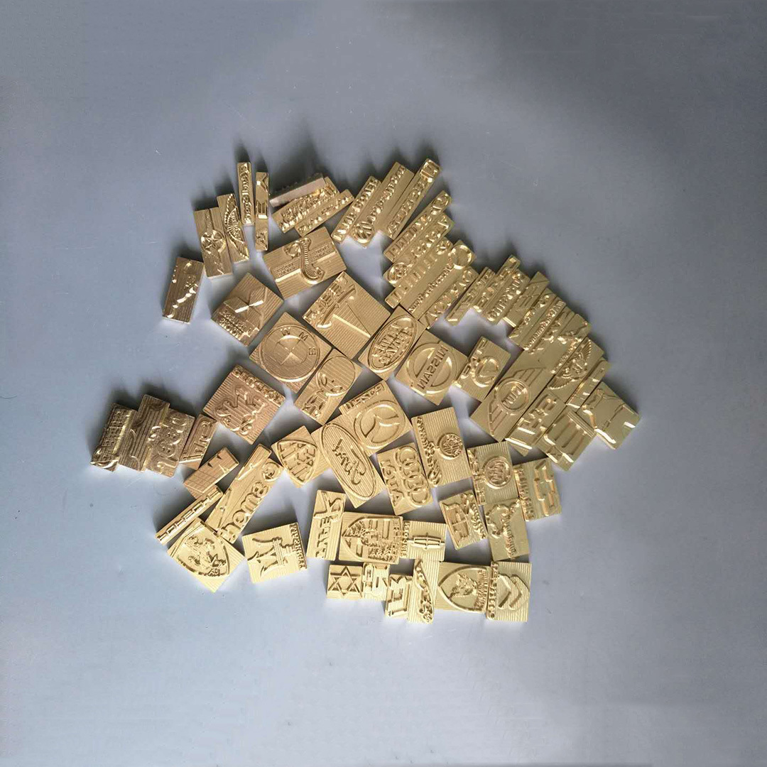 定制热卖铜模烙印模各款车标logo定制cnc加工雕刻烫金版热压模具