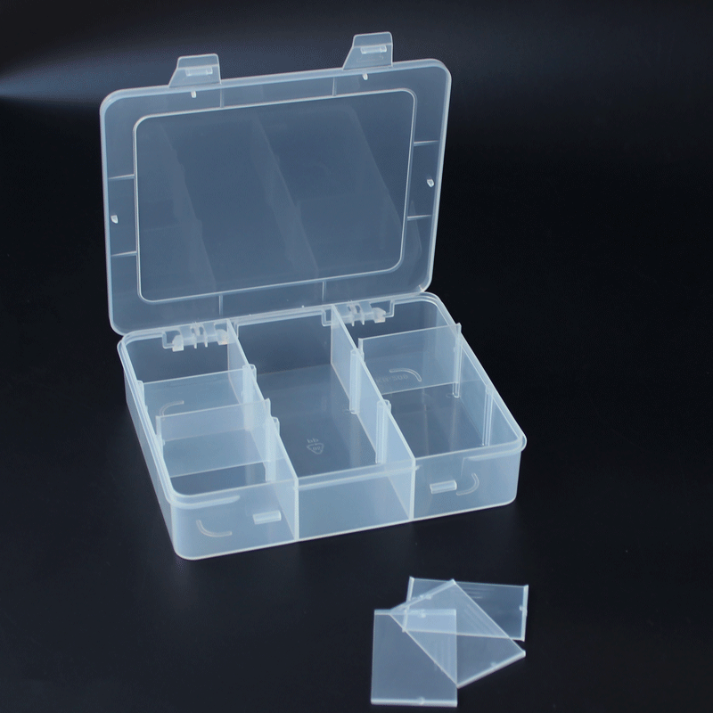 分隔零件盒美甲工具盒电子五金收纳盒活动9格工具盒粘土包装盒