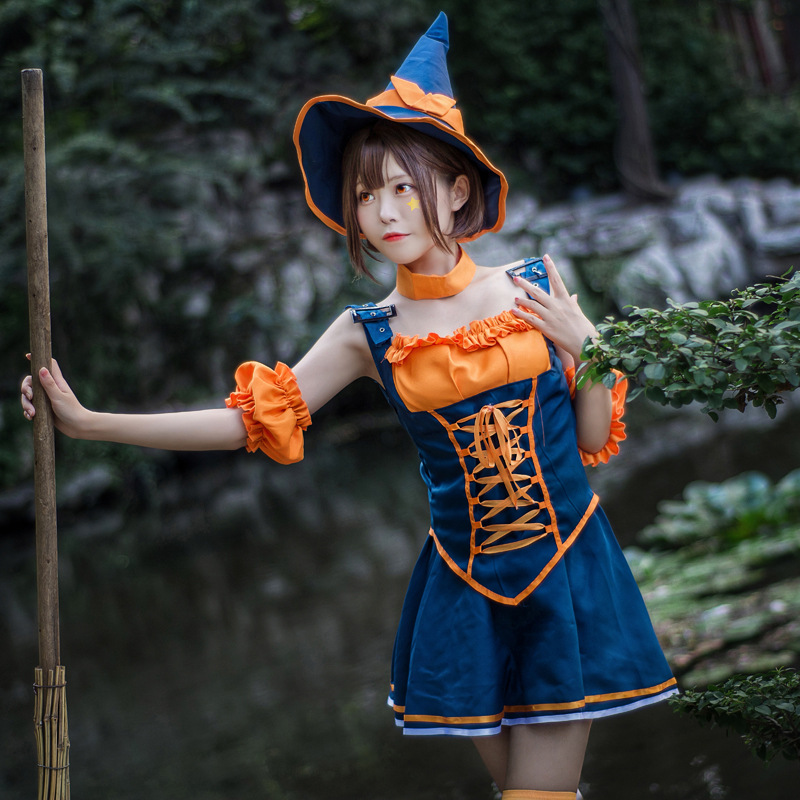 英雄联盟lol豹女奈德丽cosplay服装万圣节魅惑女巫现货7件套特价