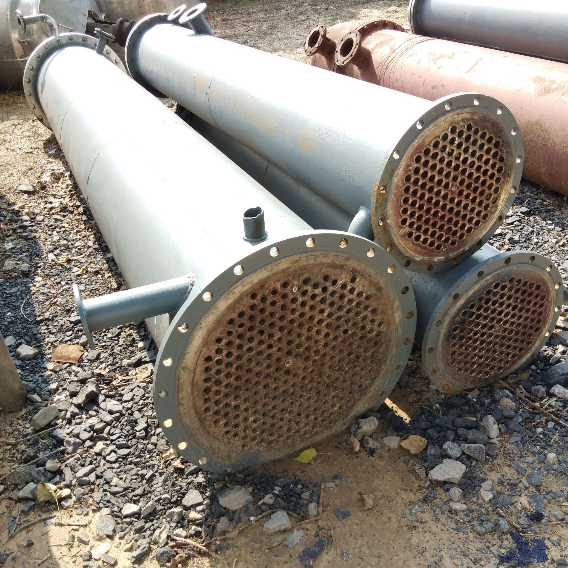 二手316l不锈钢列管冷凝器九成新120平列管式冷凝器搪瓷冷凝器