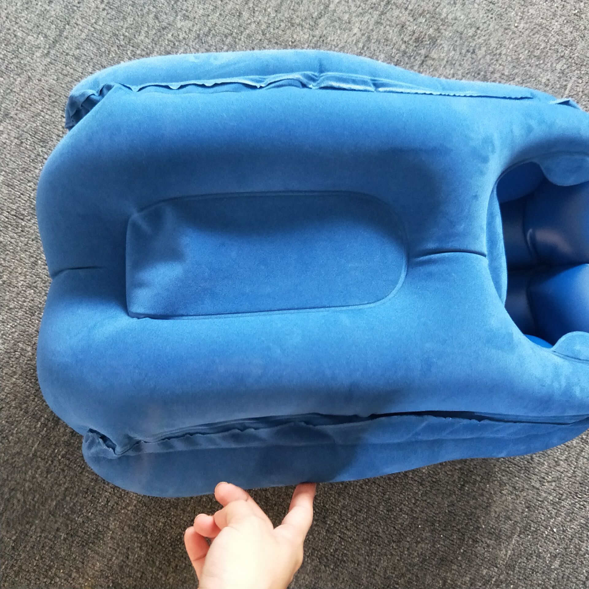 厂家 便携户外午休枕趴睡枕旅行飞机充气抱枕睡觉 护颈充气枕