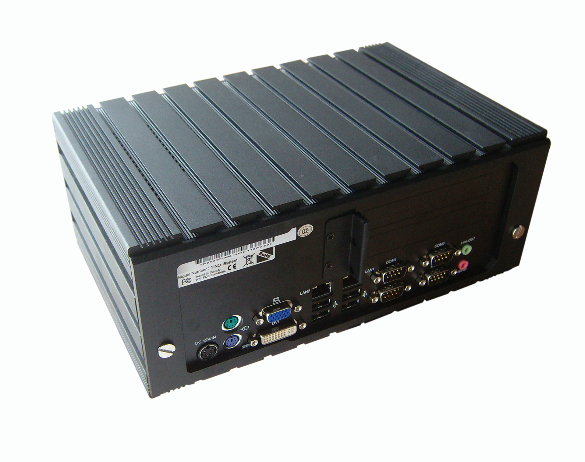 酷睿双核无风扇工控机双pci工控机铝质工控机箱