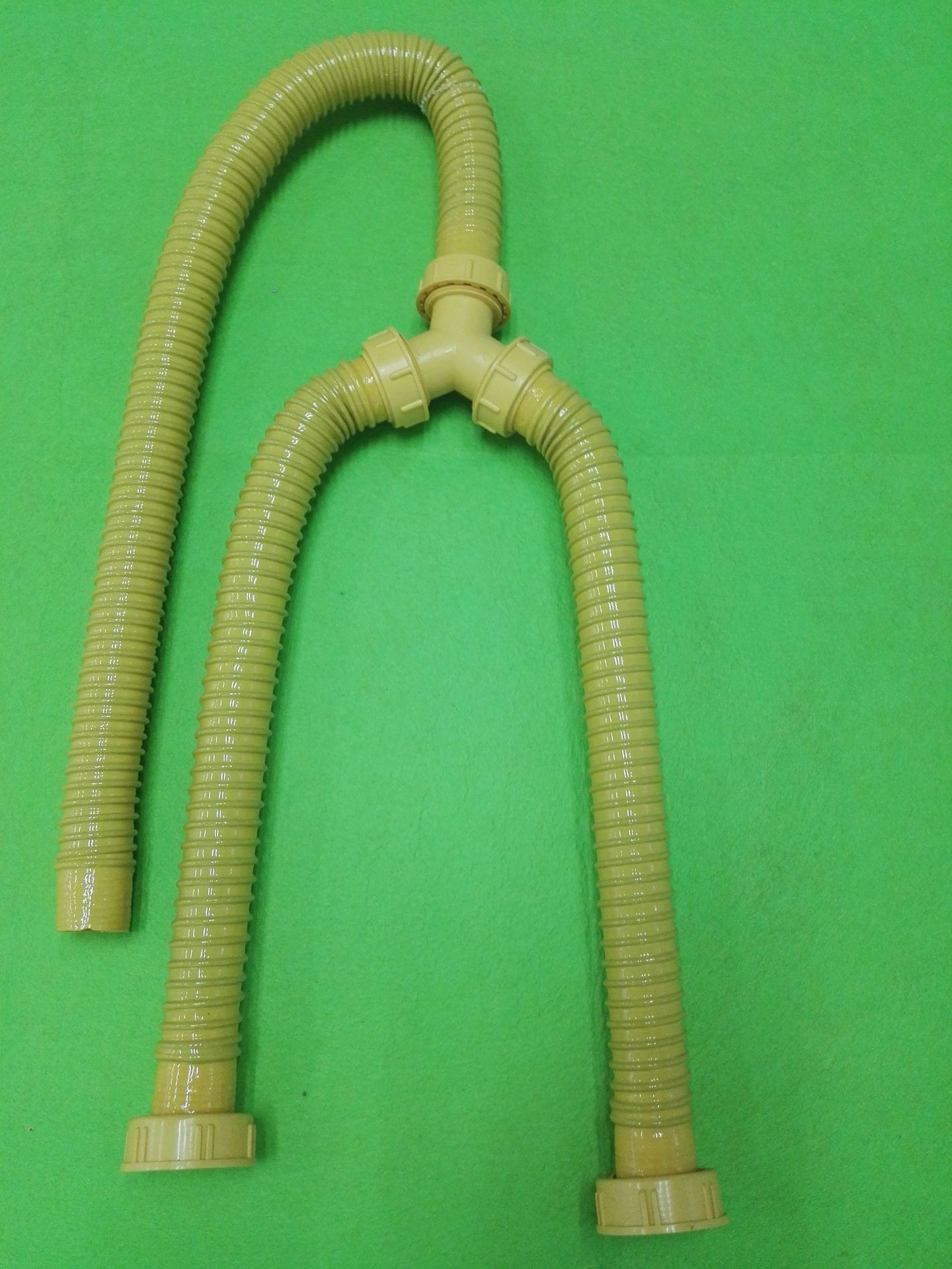 双头y型pvc下水管 洗手盆面盆双盆塑料下水管 三通下水器软管