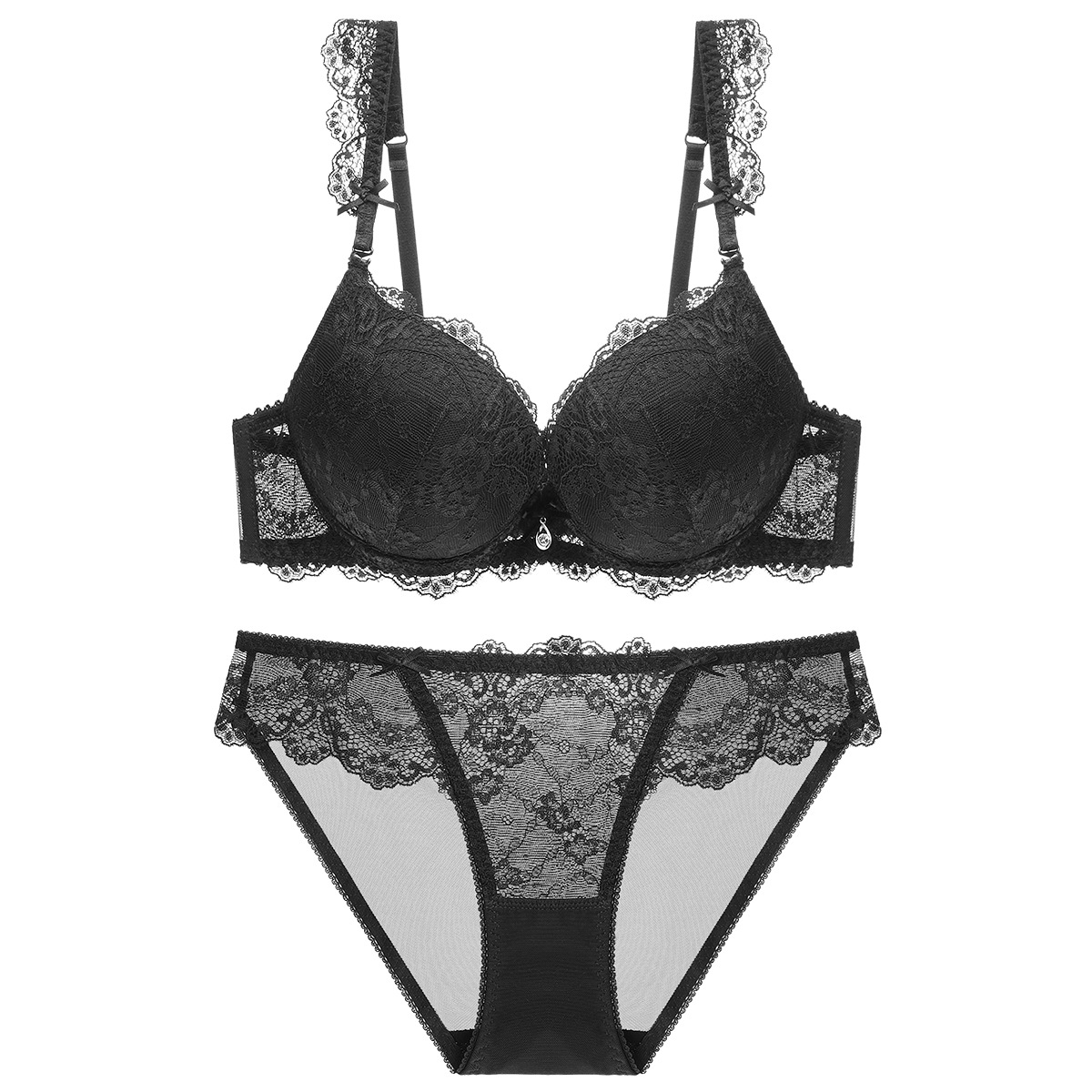 9168新爆款公主范内衣奢华酒红性感文胸套装一件代发批发女士胸罩