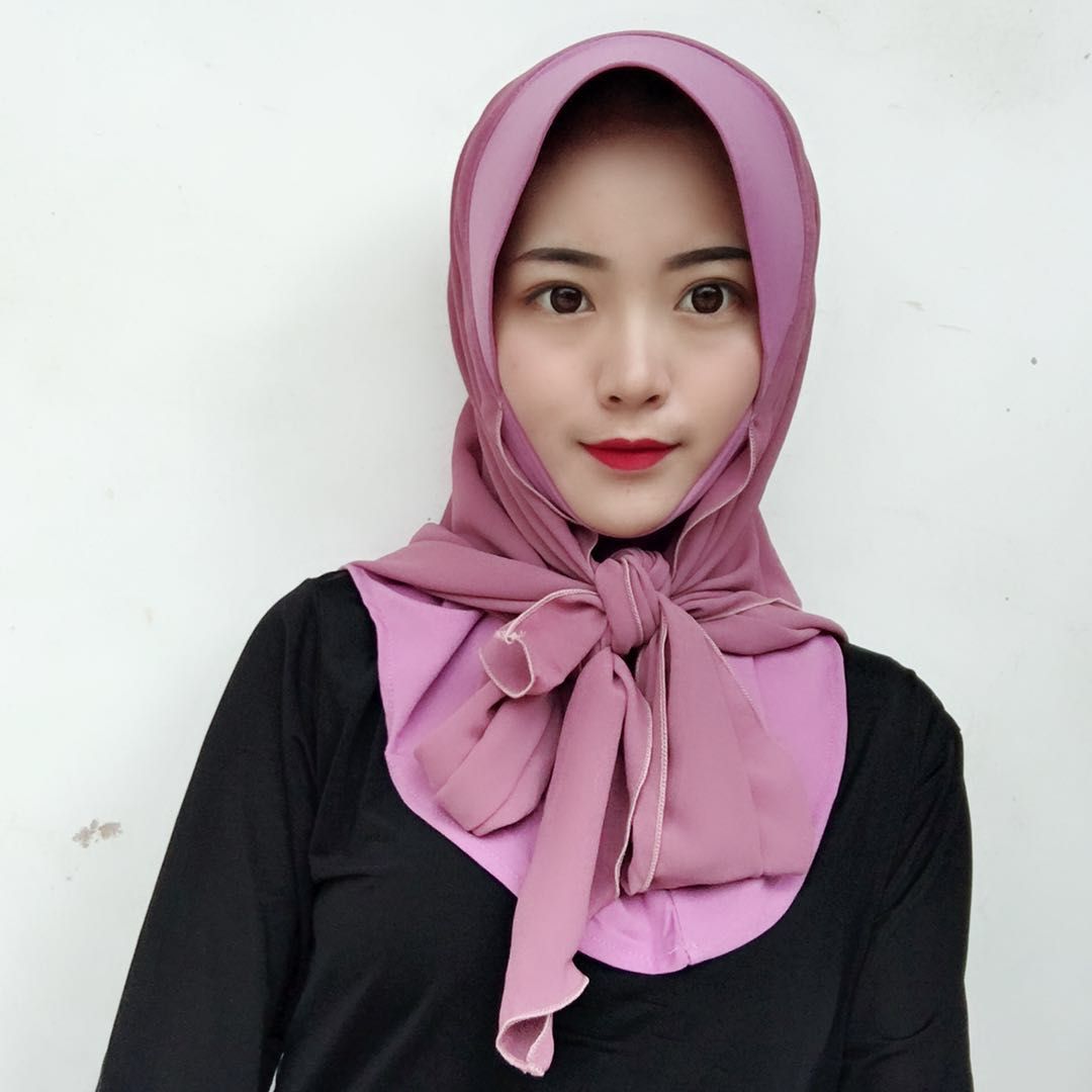 穆斯林头巾 三角巾硬帽檐雪纺方便套头款女 纱巾回族民族风盖头