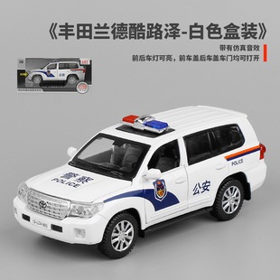 嘉业32134合金车玩具丰田兰德酷路泽警车模型男孩儿童玩具车批发
