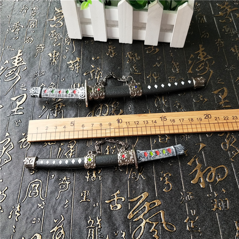 新款金属武士刀套装 盒装武士刀两件套家居办公摆件未开刃批发