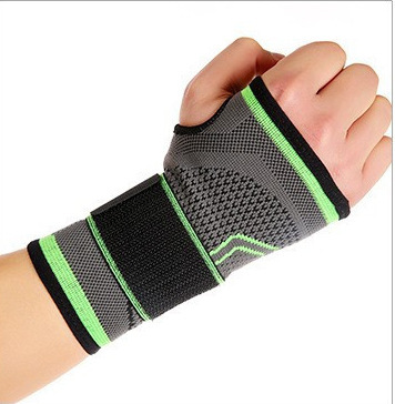 篮球羽毛球排球运动装备可调节加压护腕透气护具【拇指套护手腕】