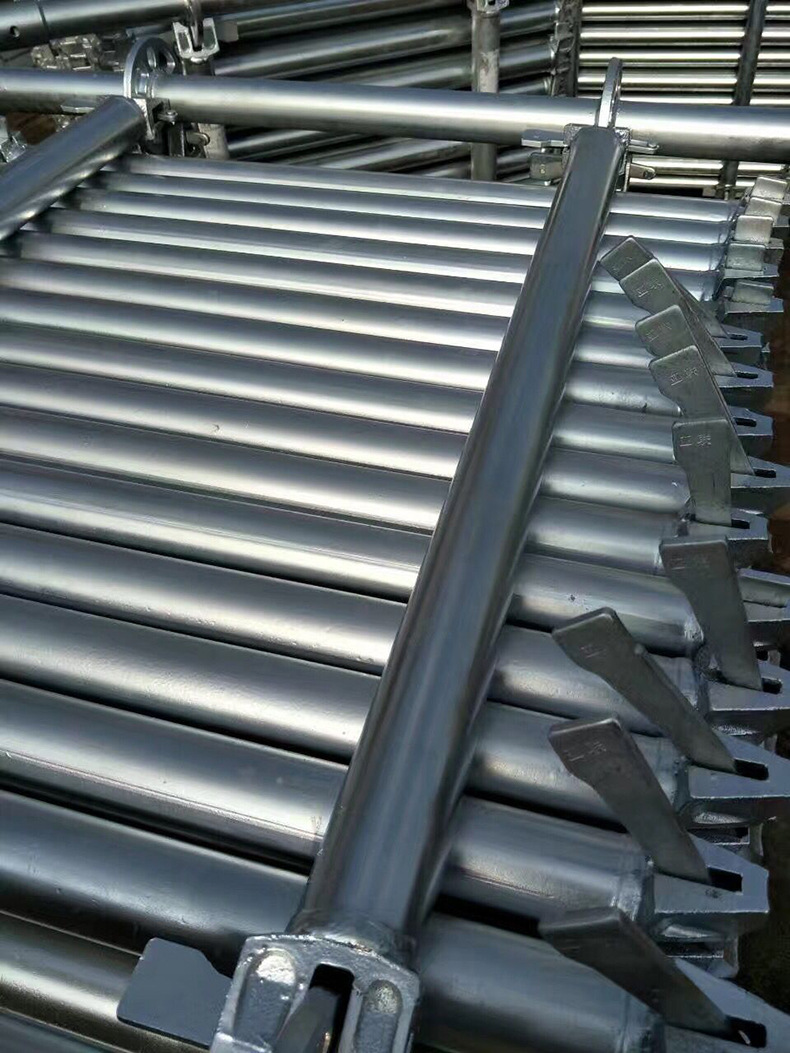 盘扣式脚手架镀锌手脚架建筑工地钢管脚手架1米77拉杆盘扣脚手架