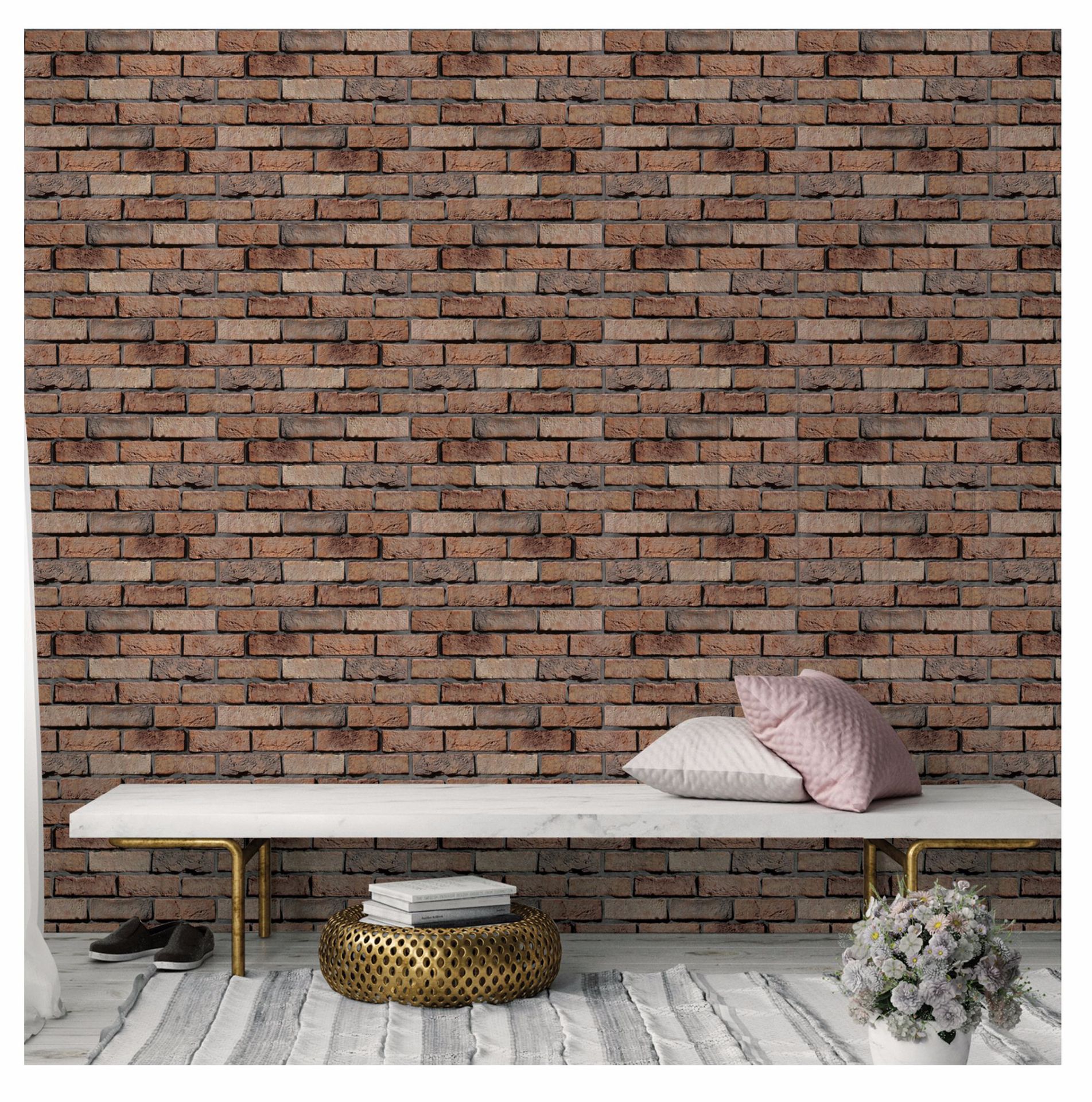 bsci认证厂家3d立体瓷砖贴 pvc自粘墙贴客厅电视背景装饰墙贴