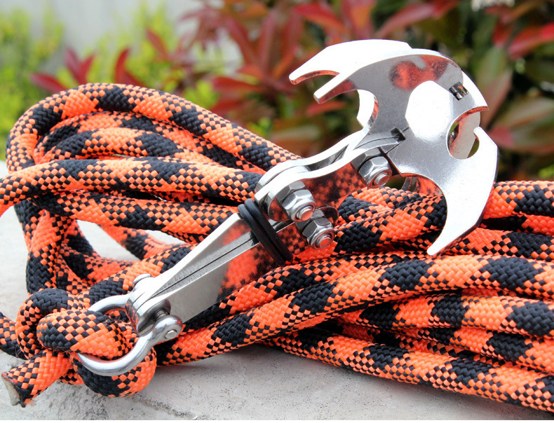 户外攀岩登山多功能登山钩强吸铁重力不锈钢飞虎爪抓钩迷你型