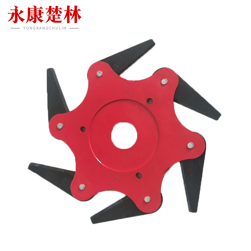 新款割草机六叶刀打草机刀头除草机割灌机配件通用打草头一件代发