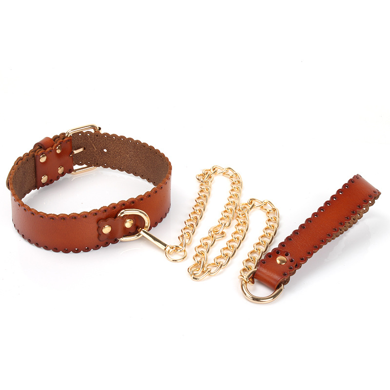 新品成人情趣用品手铐颈圈套装 牵引狗奴调情项圈厂家一件代发