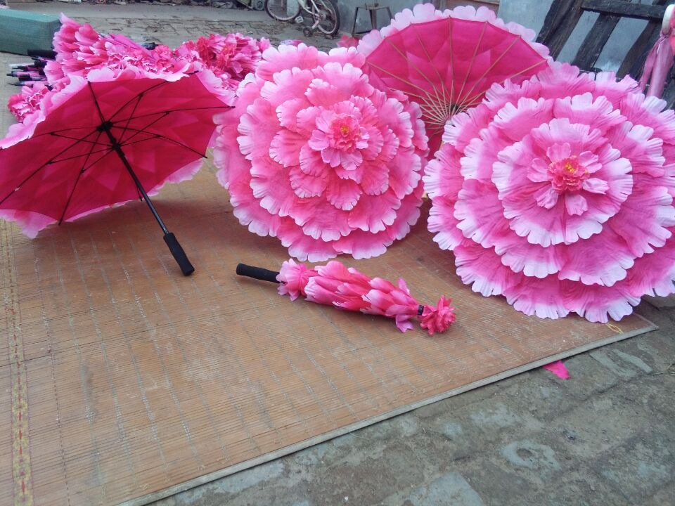 儿童伞运动会道具舞蹈伞牡丹花伞表演伞舞蹈道具牡丹花伞演出道具