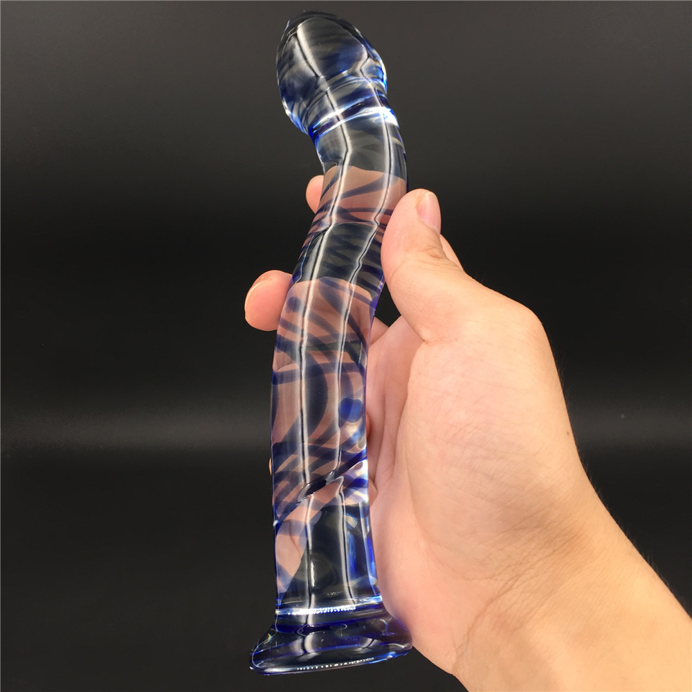 zcz情趣水晶玻璃棒自慰棒后庭塞260