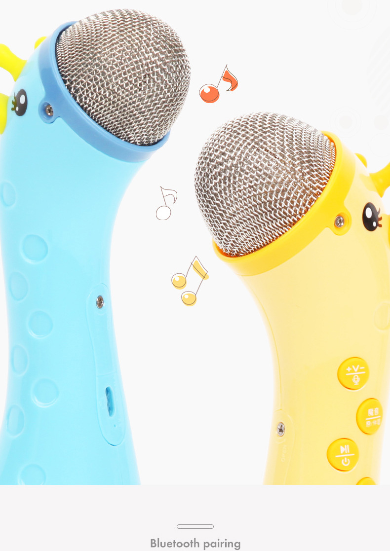 贝恩施儿童话筒麦克风掌上ktv 无线蓝牙卡拉ok唱歌