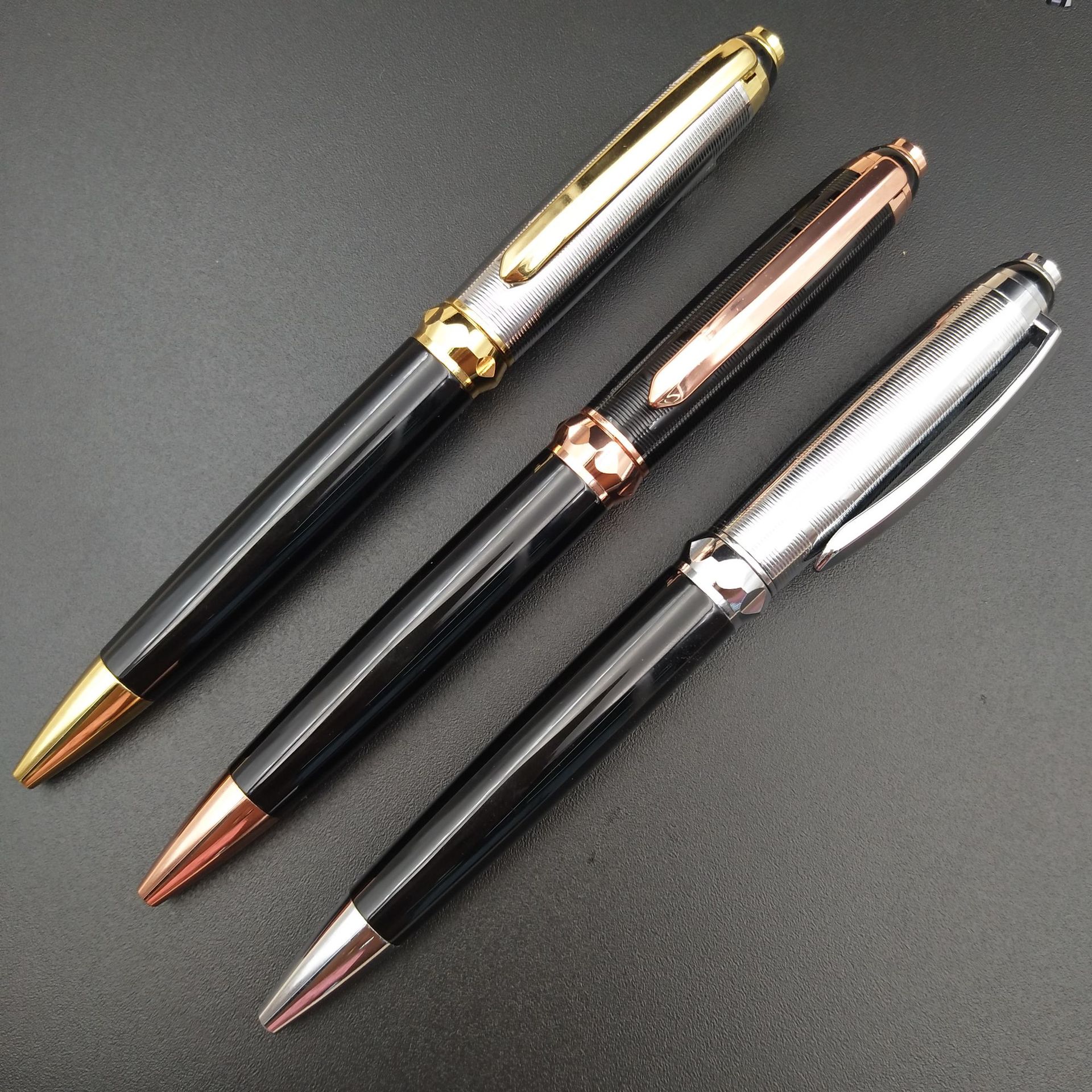 高级金属笔商务礼品笔金属炫动圆珠笔出口笔现货制笔厂定制logo