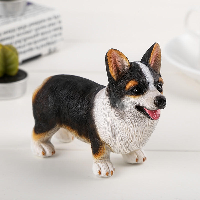 创意汽车载仿真科基狗摆件 车内可爱生肖小动物树脂工艺饰品混批