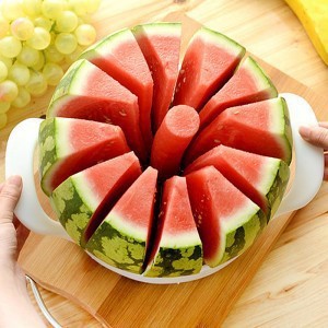 多功能带底盘不锈钢大号西瓜切 哈密瓜水果分切器