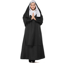 出口分码万圣节服装 cosplay服神父修女角色扮演大码胖人装