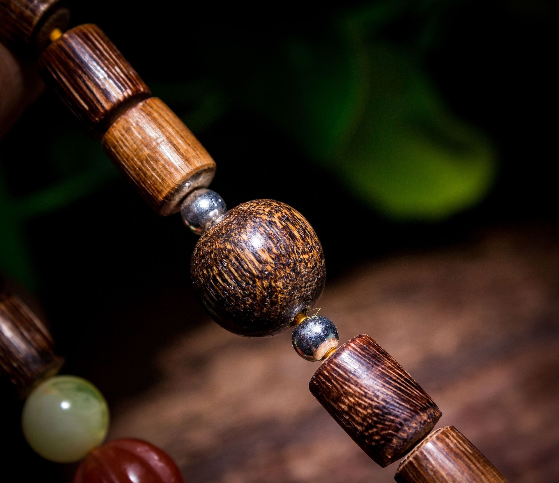 庚午文玩堂天然沉香佛珠手串民族风古典首饰念珠木质珠子